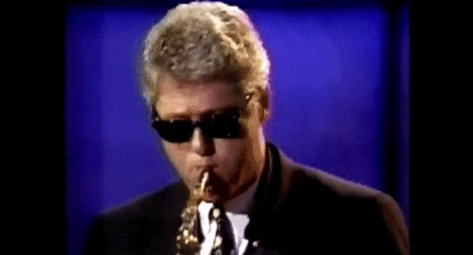 Bill Clinton Balloons Played Saxophone GIF
