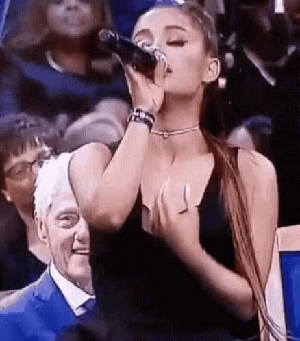 Bill Clinton Enjoy Watching Ariana Grande GIF