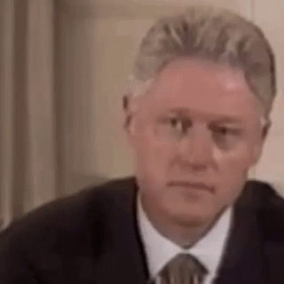 Bill Clinton Eyes Blinking GIF