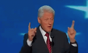 Bill Clinton Finger Gun GIF
