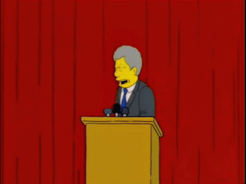 Bill Clinton Funny Cartoon GIF