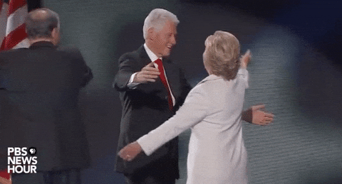 Bill Clinton Hug Hillary Hug GIF