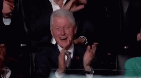 Bill Clinton Laughing And Clapping GIF