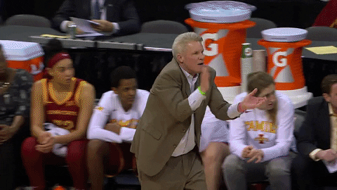 Bill Fennelly Coaching Iowa State GIF