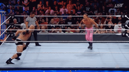 Bill Goldberg Charging Full Speed GIF