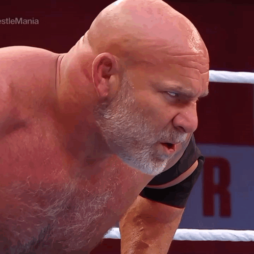 Bill Goldberg Intense Eyes Deep Breathing GIF