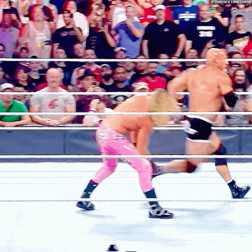 Bill Goldberg Mid Body Head Butt GIF