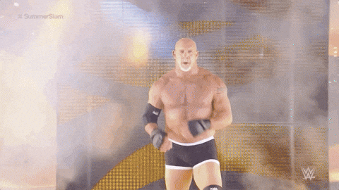 Bill Goldberg Shadow Punch Air Kick GIF