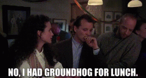 Bill Murray Had Groundhog For Lunch GIF