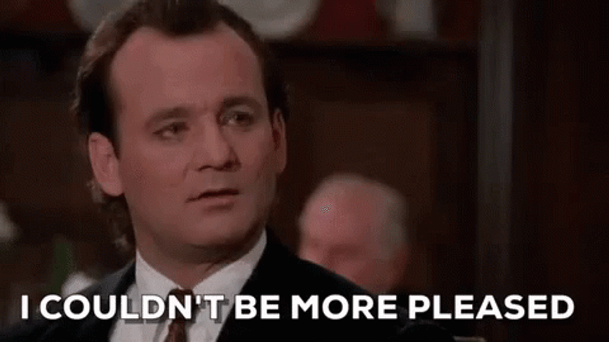 Bill Murray Couldn't Be More Pleased GIF