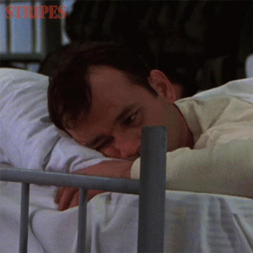Bill Murray Drowsy Can't Wake Up GIF