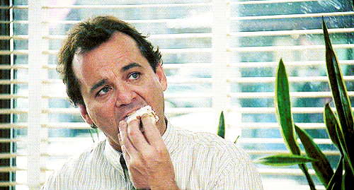 Bill Murray Eating GIF