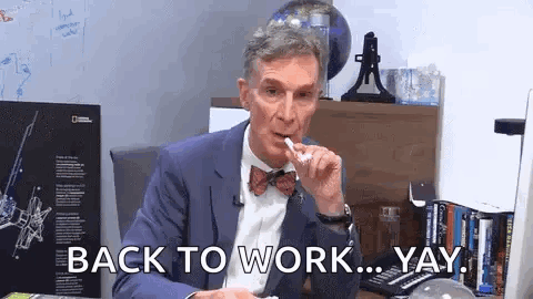 Bill Nye Back To Work Yay GIF