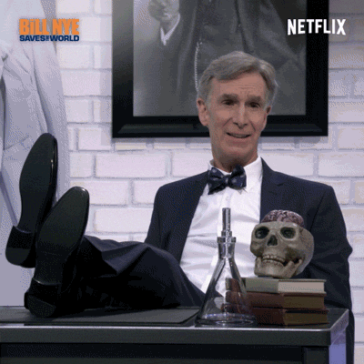 Bill Nye Feet Up On The Desk Trick GIF
