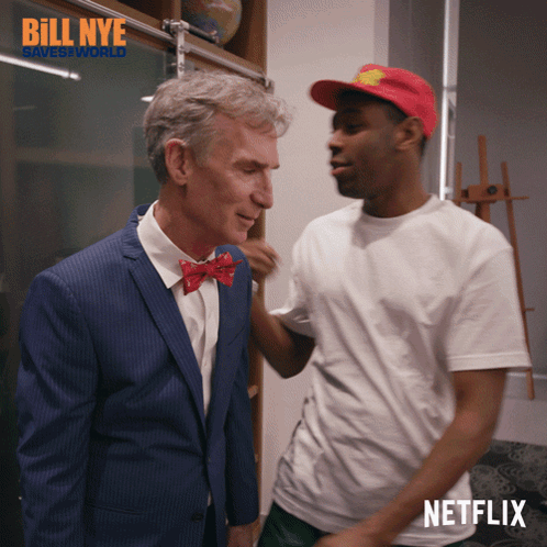 Bill Nye Hugging Tyler The Creator GIF