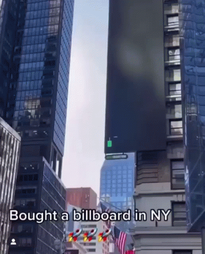 Billboard Saying Bought a Billboard in NY