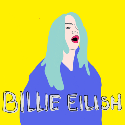 Billie Eilish Colorful Art GIF