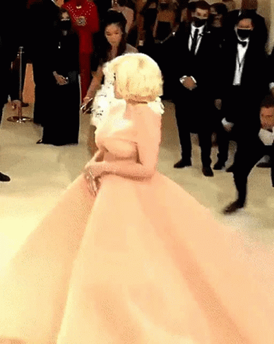 Billie Eilish Dancing in Pink Dress