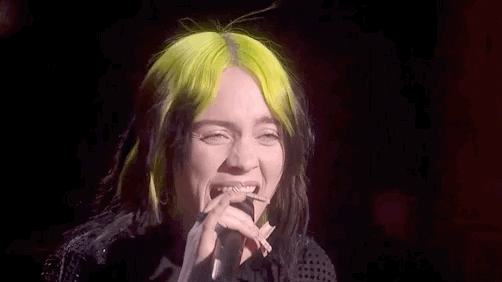 Billie Eilish Funny Pointing GIF
