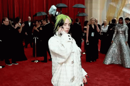Billie Eilish Talking on Phone at Oscars