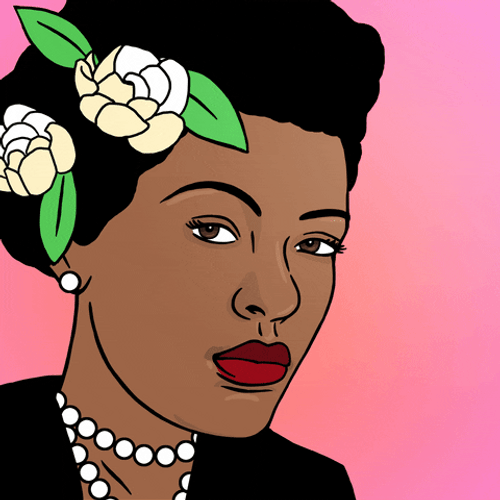 Billie Holiday Drawing GIF