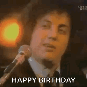 Billy Joel Mr Piano Man Happy Birthday GIF