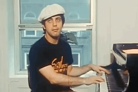 Billy Joel Playing Piano Side Eye GIF