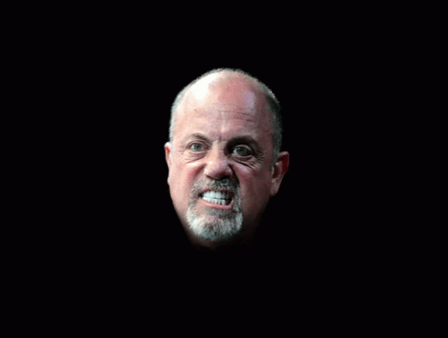 Billy Joel Puckered Face Moving Around GIF