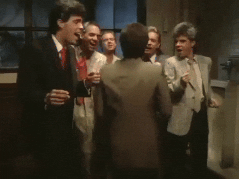 Billy Joel Pumped Up Group Singing GIF
