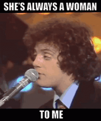Billy Joel Singing Always A Woman GIF