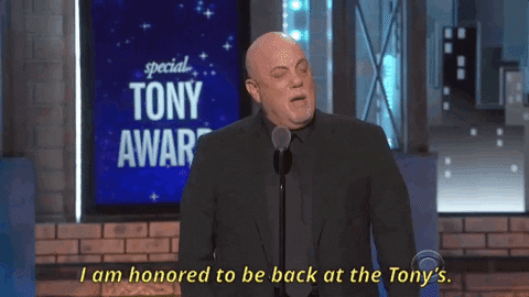 Billy Joel Tony Awards Speech GIF