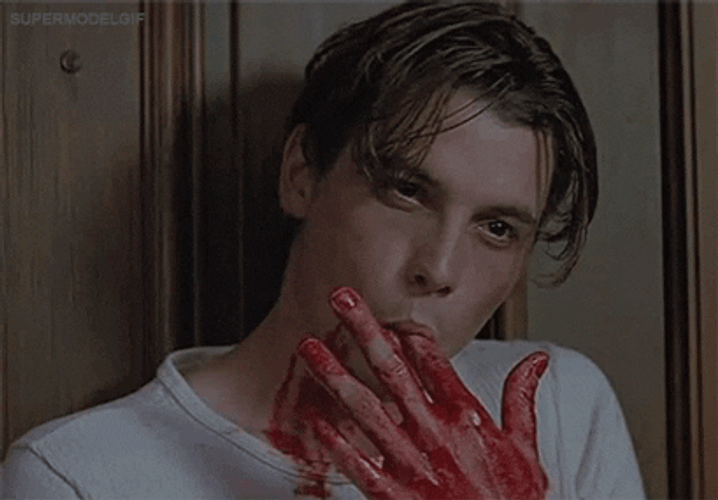 Billy Loomis Finger Licking Blood GIF