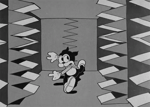 Bimbo Trying To Escape To Death Optic GIF