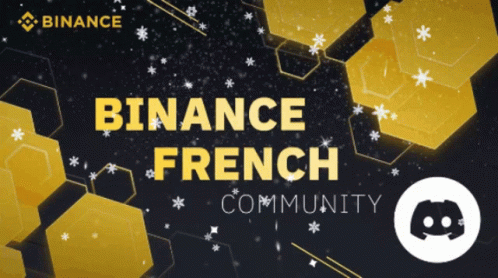 Binance French Community Poster With Discord Logo GIF