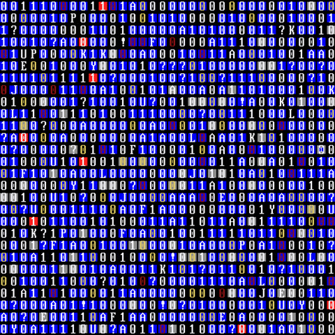 Binary Blue Coding GIF