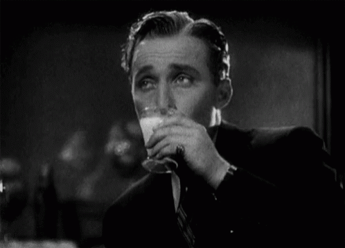 Bing Crosby Drinking GIF