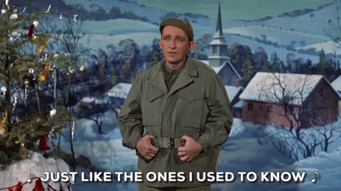 Bing Crosby Singing White Christmas GIF
