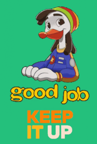 Bingo Drive Duck Keep Up The Great Work GIF