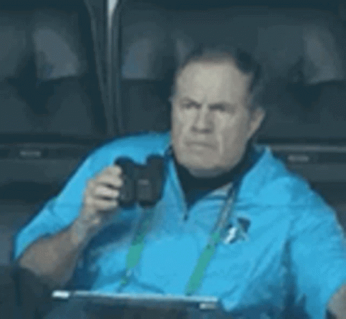 Binoculars Bill Belichick Watching Game Using Binoculars GIF
