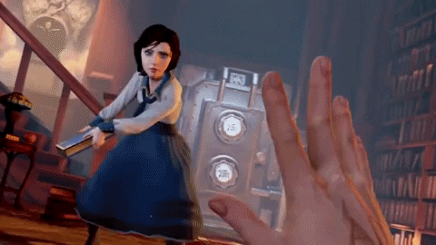 Bioshock Elizabeth Book Slap GIF
