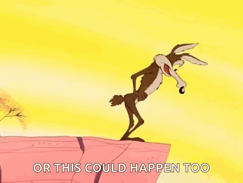 Bird and Coyote Cartoon Saying Or This Could Happen Too