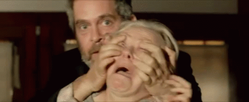 Bird Box Woman Eyes Tightly Press GIF