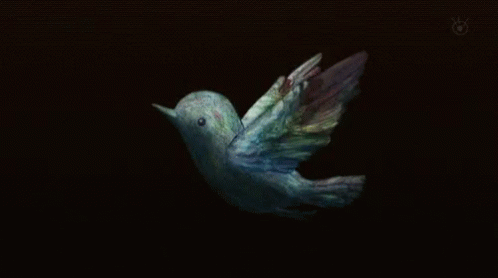 Sparkling Bird Flying GIF