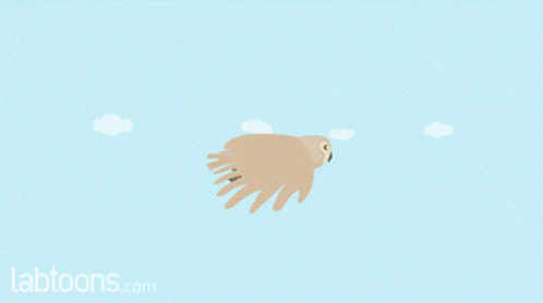 Cartoon Bird Flying GIF