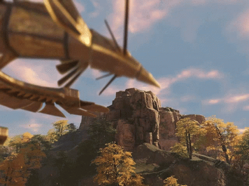 Bird Flying With Monster GIF