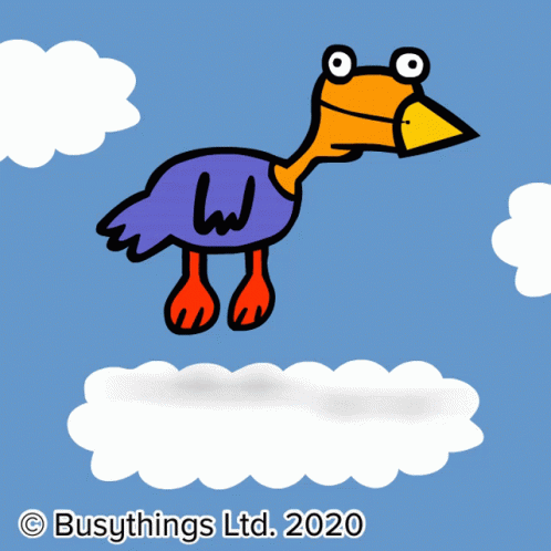 Bird Flying in Sky Goodbye