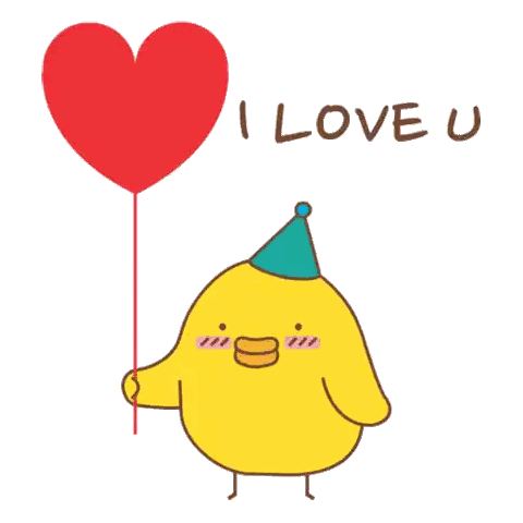 Bird Holding Heart Balloon