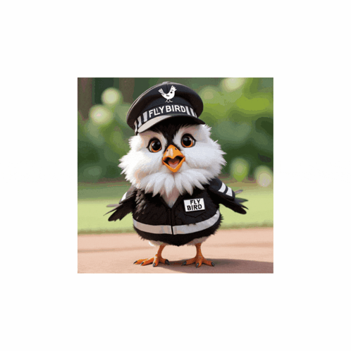 Bird In Hat Saying Fly Bird GIF