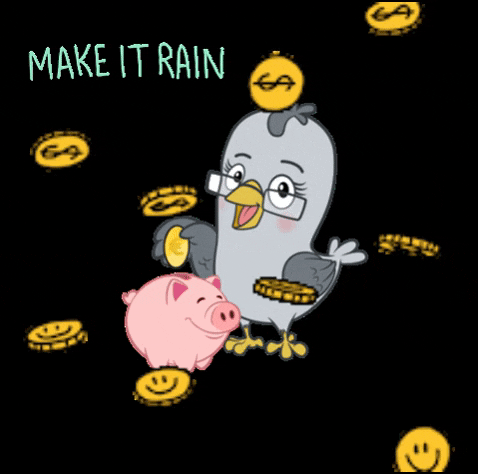 Bird Money Flying GIF