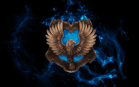 Bird on Shield With Blue Flames